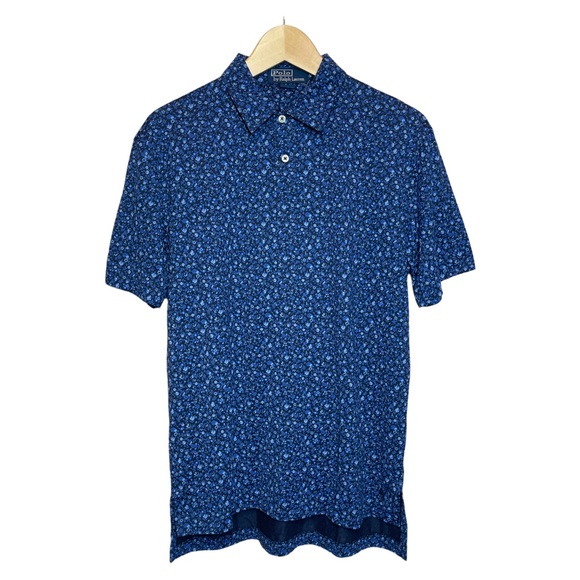 Polo Ralph Lauren NWT Men's Blue Floral Polo Shirt Size Small - Picture 2 of 8